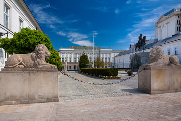 Fototapeta premium The Presidential Palace in Warsaw, Poland.