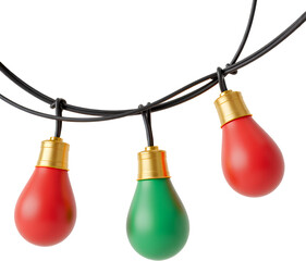 Abstract gray hanging lamps with transparent background