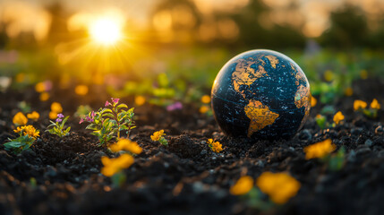 World Nature Conservation Day poster with globe, tree, and sunlight, featuring the text 'WORLD NATURE CONSERVATION DAY JULY 28'