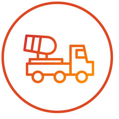 Conscrete Mixer Truck Icon Style