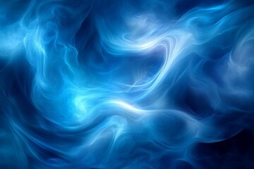 Fototapeta premium Swirling blue abstract patterns create a mesmerizing visual experience of fluid motion and depth