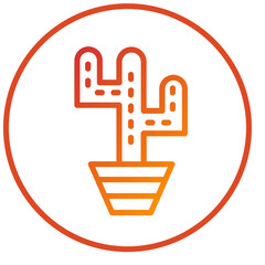 Obraz premium Cactus Icon Style