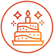 Birthday Cake Icon Style