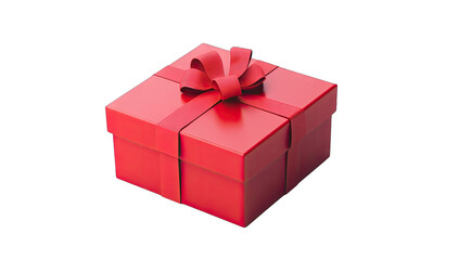 Obraz premium a vibrant red gift box with a matching ribbon symbolizing celebr