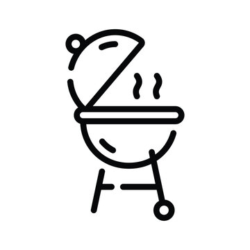 recommend clip art: A barbecue grill for camping, picnics, and outdoor cooking.