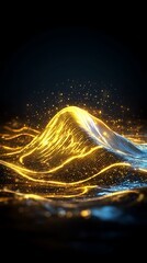 Golden Mountain Digital Art