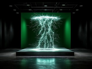 Electric Display in Dark Room