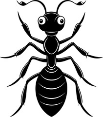 Ant vector illustration of cartoon spider