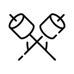 Check this premium doodle icon of roast marshmallows
