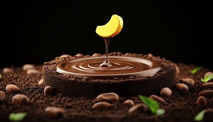 Golden Orange Dipping in Chocolate.