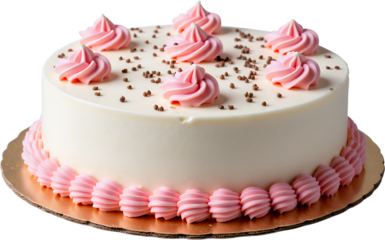 Abstract pattern of ice cream cones and sprinkles, transparent background