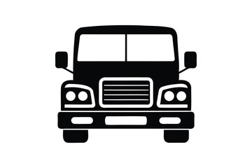 Fototapeta premium Truck front image icon