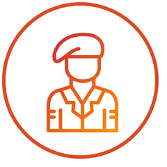 Obraz premium Army Soldier Icon Style