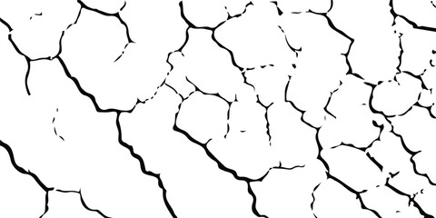 Vector Cracked Surface Textures with Earthquake Damage to Land, Floor, and Wall Surfaces in Black, White, and Grey, Perfect for Simulating the Aftermath of Earthquake Destruction.
