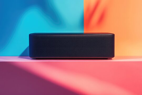 Sonos Sound System - Basic Audio Design in Black and Blue Box Isolated on White Background