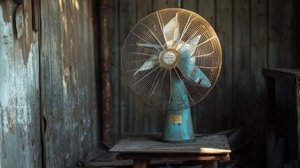 Standing Electric Fan for Cooling Room Temperature.