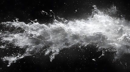 Abstract white splash on black background. (1)