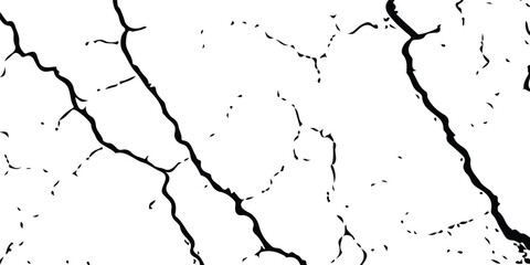 Vector Texture of Cracks and Breaks on Earthquake-Damaged Land Surfaces, Walls, and Floors in Black, White, and Grey, Perfect for Creating Realistic Earthquake Damage in Digital Design and Architectur