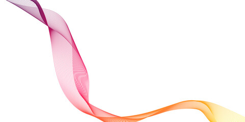  Pink curly ribbon isolated on white Pink ribbon symbolizing breast cancer awareness, colorful Line art striped graphic template with stripes, modern white flowing wave lines and glowing moving lines,
