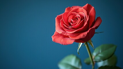 Fototapeta premium Red rose on a dark background