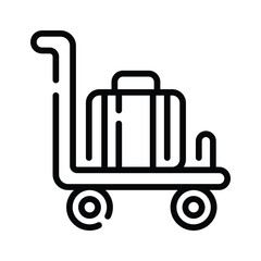 Get this amazing icon of luggage trolley in modern style