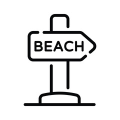 Obraz premium A signpost directing travelers to the beach and coastal destinations.