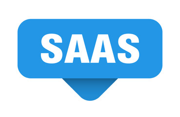 saas sticker. saas sign on transparent background