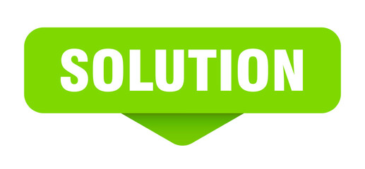 solution sticker. solution sign on transparent background