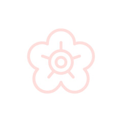 Flower Line Doodle Ornament