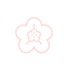 Flower Line Doodle Ornament