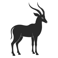 Oryx silhouette vector illustration