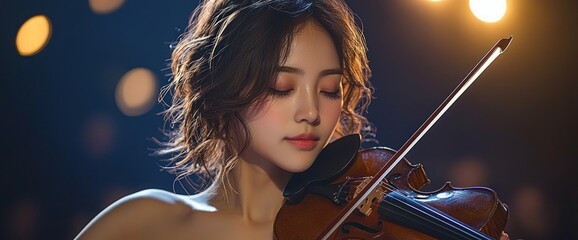 Fototapeta premium Violinist in Contemplation