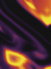 Purple yellow black fluid gradient abstract blurred grainy background texture. Digital grain dust soft noise effect pattern. Nostalgia, vintage, 80s, 90s style. Cover, Poster, Banner vertical backdrop