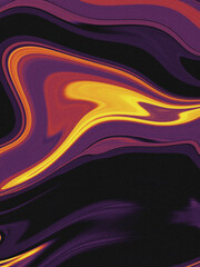 Purple yellow black fluid gradient abstract blurred grainy background texture. Digital grain dust soft noise effect pattern. Nostalgia, vintage, 80s, 90s style. Cover, Poster, Banner vertical backdrop
