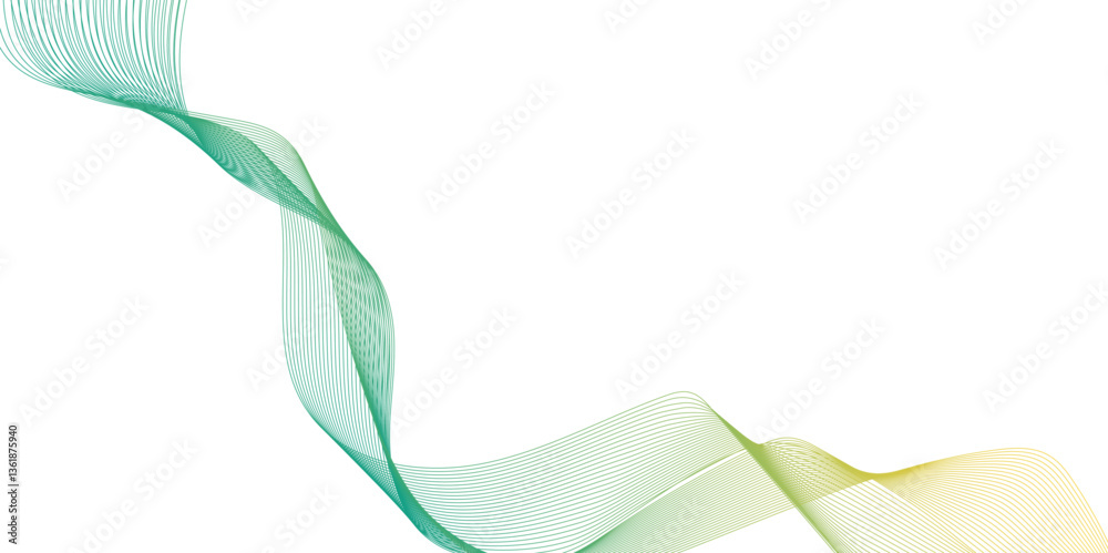 Fototapete abstract soothing flow wave line, abstract background with lines, smooth transparent lines in the fo