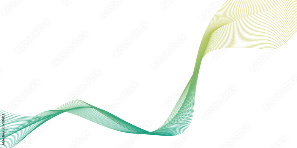 Fototapete abstract soothing flow wave line, abstract background with lines, smooth transparent lines in the fo