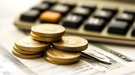 Professional accounting infront of company and tax website 