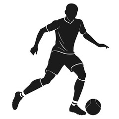 Naklejka premium soccer Football Player silhouette vector illustration