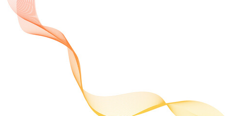 Abstract dynamic yellow color wave lines, elegant wavy lines Set in a minimalist Style on a clear background, seamless abstract background with flowing particles.
