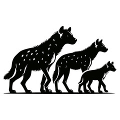 Fototapeta premium hyena black color vector 