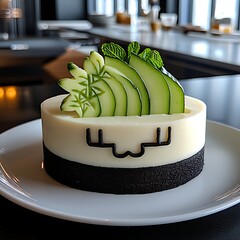 Elegant Cucumber Dessert Cake.