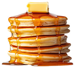 Fototapeta premium Stack of pancakes with syrup and butter