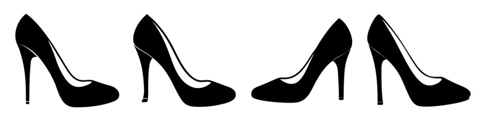 heels icon, heels silhouette vector illustration-simple silhouette illustration of heels, perfect for heels logos and icons
