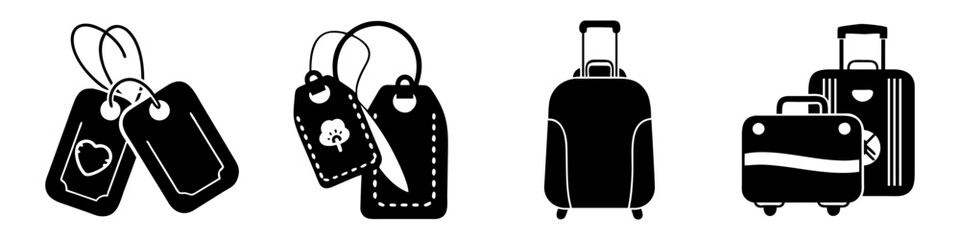 luggage icon, luggage silhouette vector illustration-simple silhouette illustration of luggage, perfect for luggage logos and icons