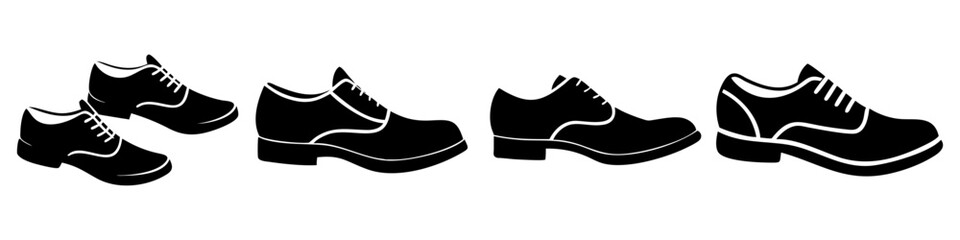 oxfords icon, oxfords silhouette vector illustration-simple silhouette illustration of oxfords, perfect for oxfords logos and icons