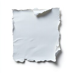 Torn white paper on a rustic surface still life composition artistic environment close-up view