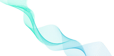 Fototapeta premium soft blue line in white background, elegant intricate blue smoke swirl shape effect transparent, abstract blue waves line on white background, abstract flowing blue wave pattern on a white background.
