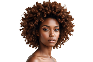 70s afro hairstyle woman portrait