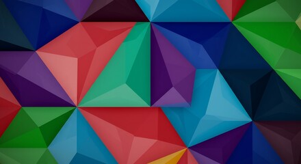 Fototapeta premium Vibrant Colorful Abstract Geometric Pattern. AI Generated