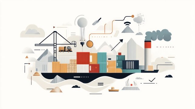 Global shipping logistics, interconnected network